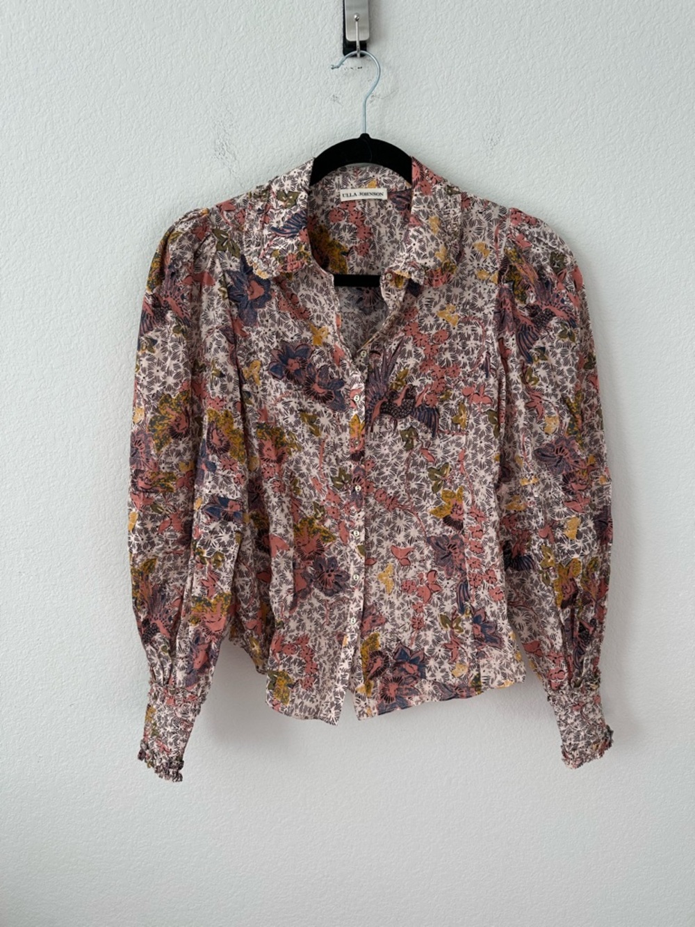 Ulla Johnson Long Puff-Sleeve Cotton Circe Blouse SZ US 0 - Picture 2 of 6